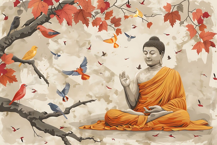 Gautam Lord Buddha Aesthetic Meditating (39)