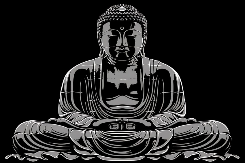 Gautam Lord Buddha Aesthetic Meditating (121)