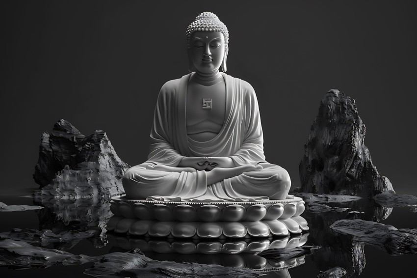 Gautam Lord Buddha Aesthetic Meditating (193)