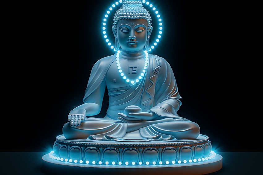 Gautam Lord Buddha Aesthetic Meditating (165)