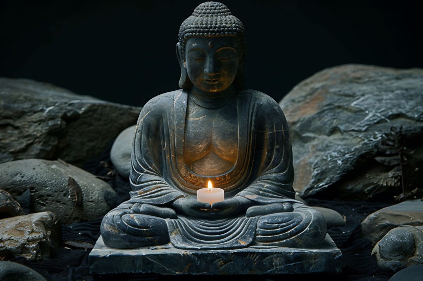 Gautam Lord Buddha Aesthetic Meditating (133)