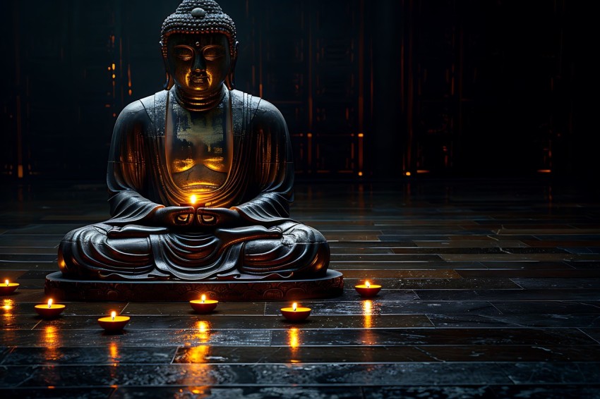 Gautam Lord Buddha Aesthetic Meditating (130)