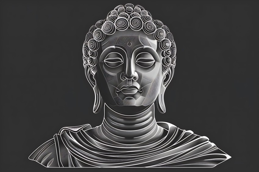 Gautam Lord Buddha Aesthetic Meditating (229)