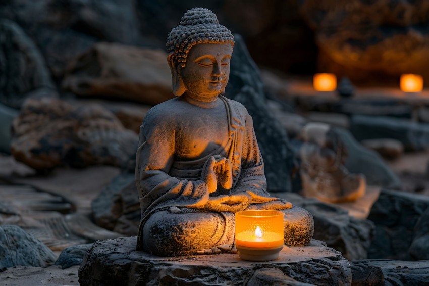 Gautam Lord Buddha Aesthetic Meditating (248)