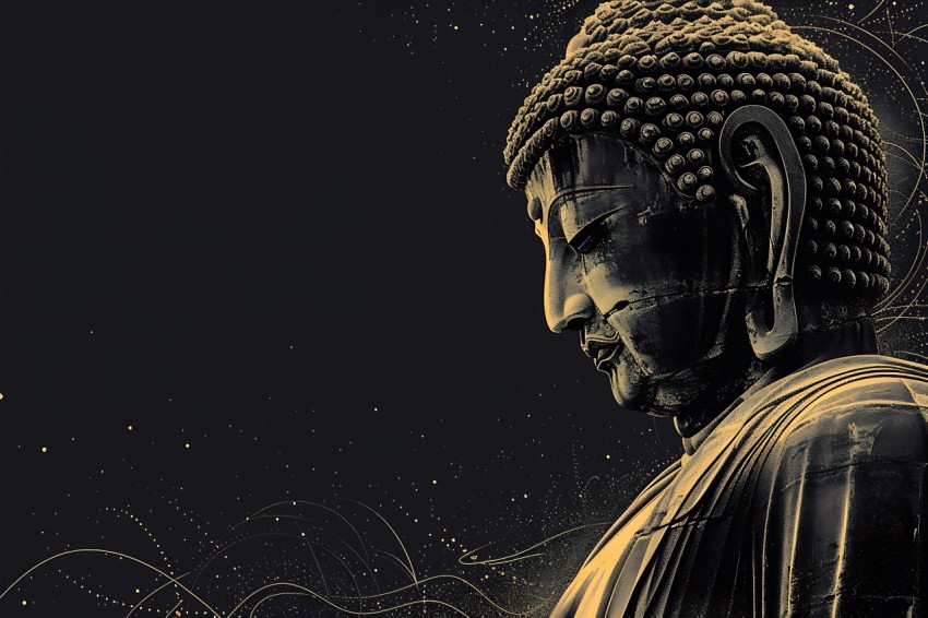 Gautam Lord Buddha Aesthetic Meditating (257)