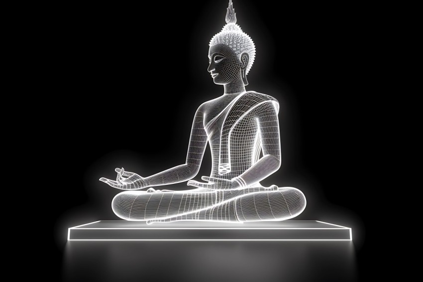 Gautam Lord Buddha Aesthetic Meditating (448)