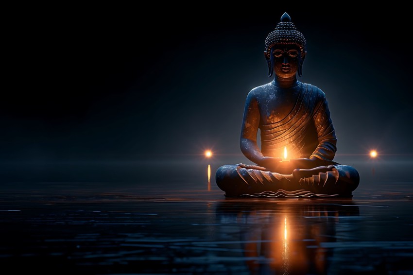 Gautam Lord Buddha Aesthetic Meditating (497)