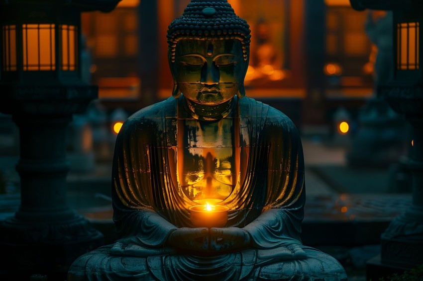 Gautam Lord Buddha Aesthetic Meditating (414)