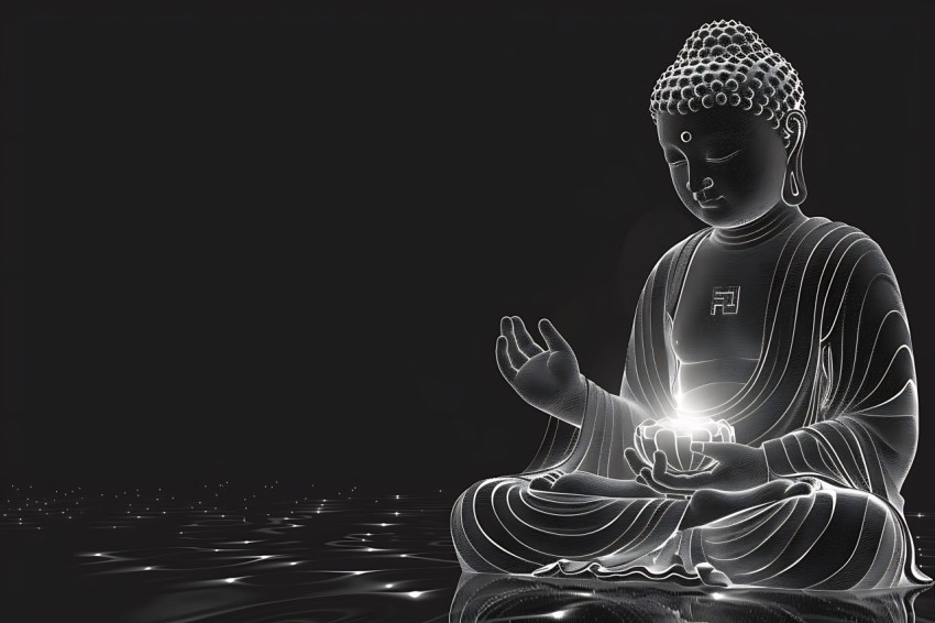 Gautam Lord Buddha Aesthetic Meditating (551)