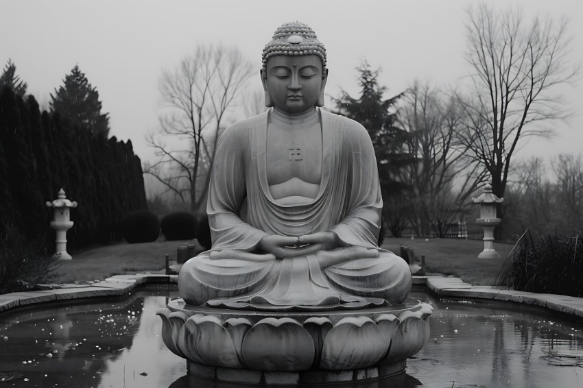 Gautam Lord Buddha Aesthetic Meditating (764)