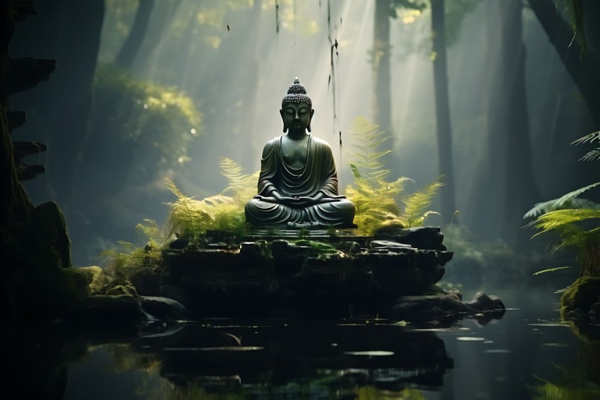 Gautam Lord Buddha Aesthetic Meditating (881)