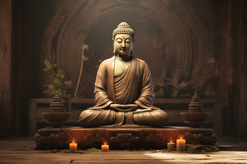 Gautam Lord Buddha Aesthetic Meditating (897)