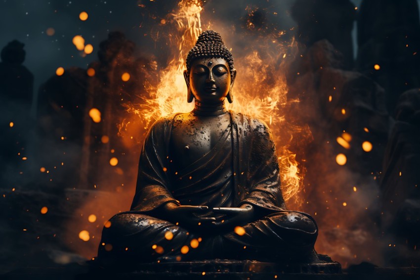 Gautam Lord Buddha Aesthetic Meditating (847)