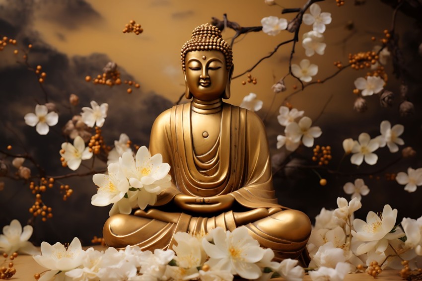 Gautam Lord Buddha Aesthetic Meditating (853)