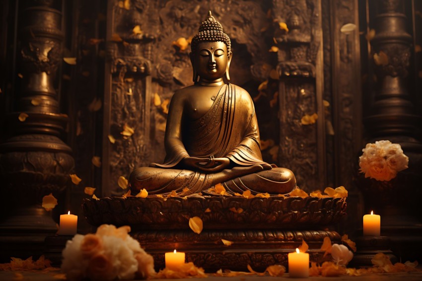 Gautam Lord Buddha Aesthetic Meditating (852)