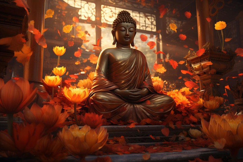 Gautam Lord Buddha Aesthetic Meditating (808)