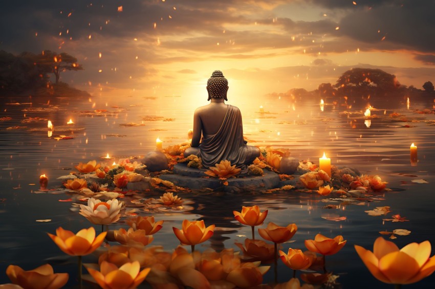 Gautam Lord Buddha Aesthetic Meditating (811)