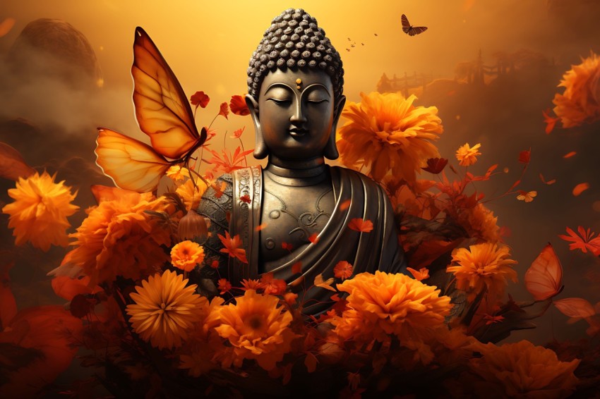 Gautam Lord Buddha Aesthetic Meditating (820)