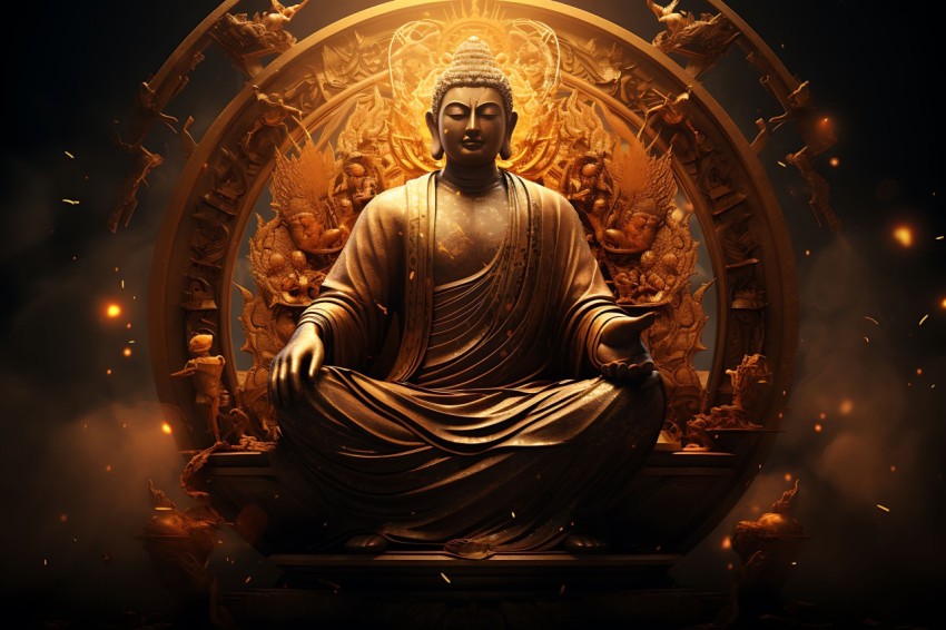 Gautam Lord Buddha Aesthetic Meditating (876)