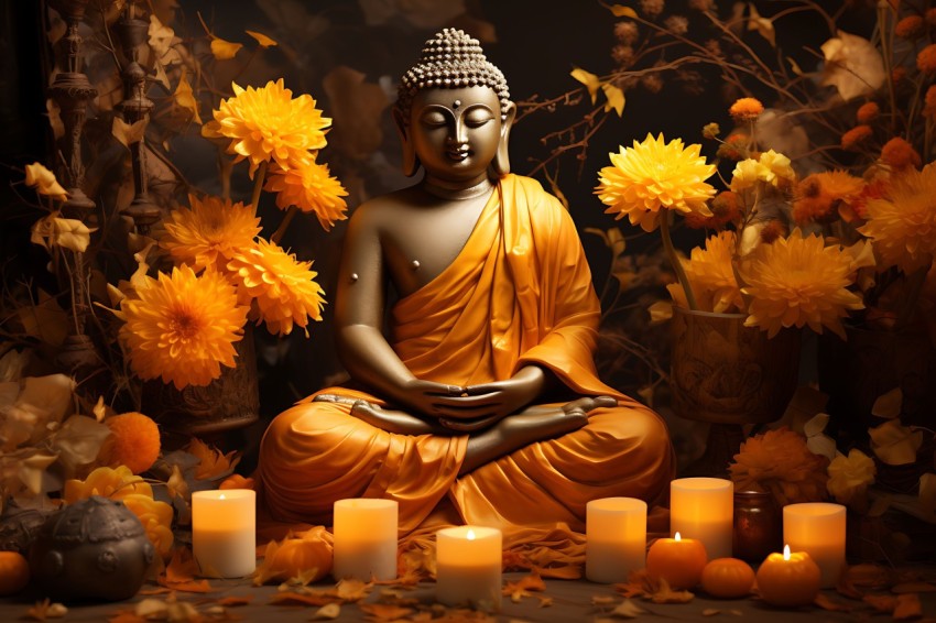 Gautam Lord Buddha Aesthetic Meditating (823)