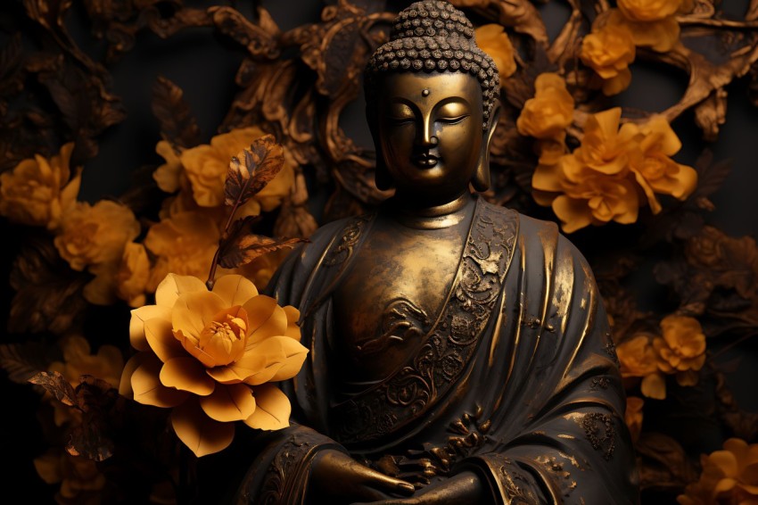 Gautam Lord Buddha Aesthetic Meditating (954)
