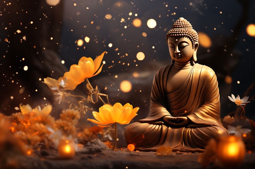 Gautam Lord Buddha Aesthetic Meditating (985)