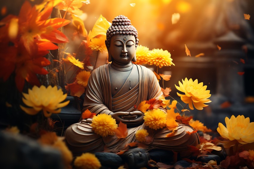 Gautam Lord Buddha Aesthetic Meditating (980)