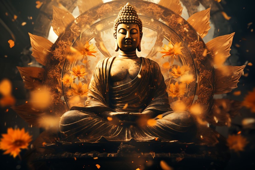 Gautam Lord Buddha Aesthetic Meditating (992)