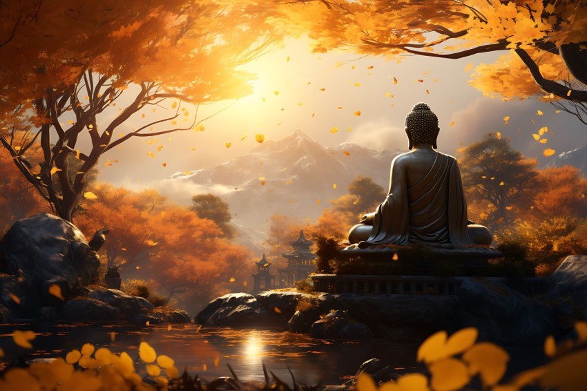 Gautam Lord Buddha Aesthetic Meditating (937)