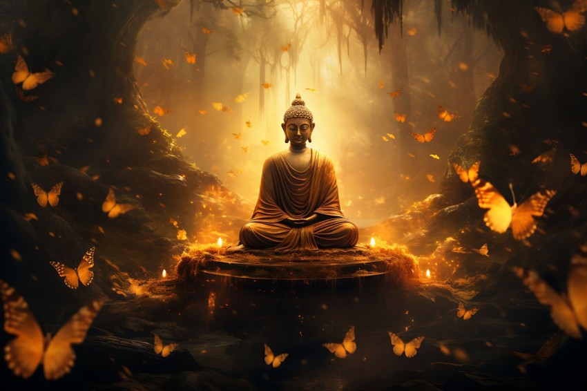 Gautam Lord Buddha Aesthetic Meditating (1056)