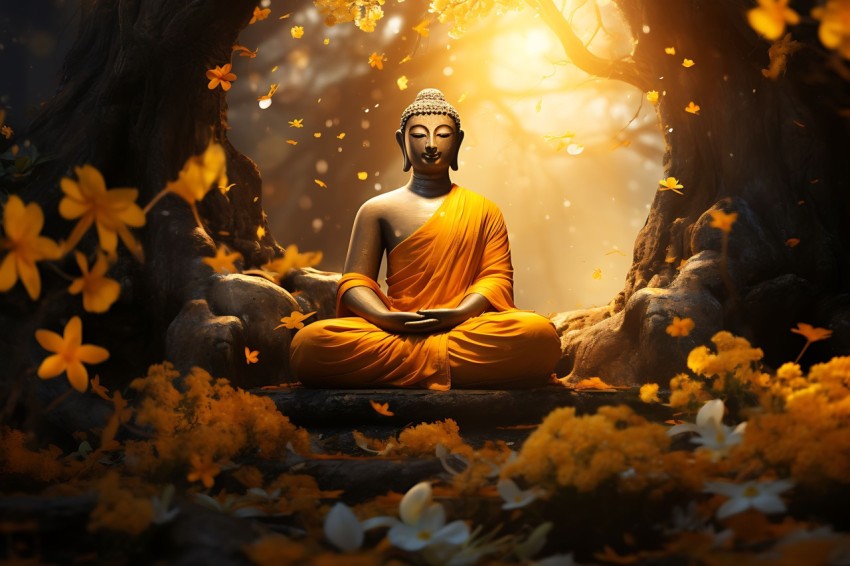 Gautam Lord Buddha Aesthetic Meditating (1084)
