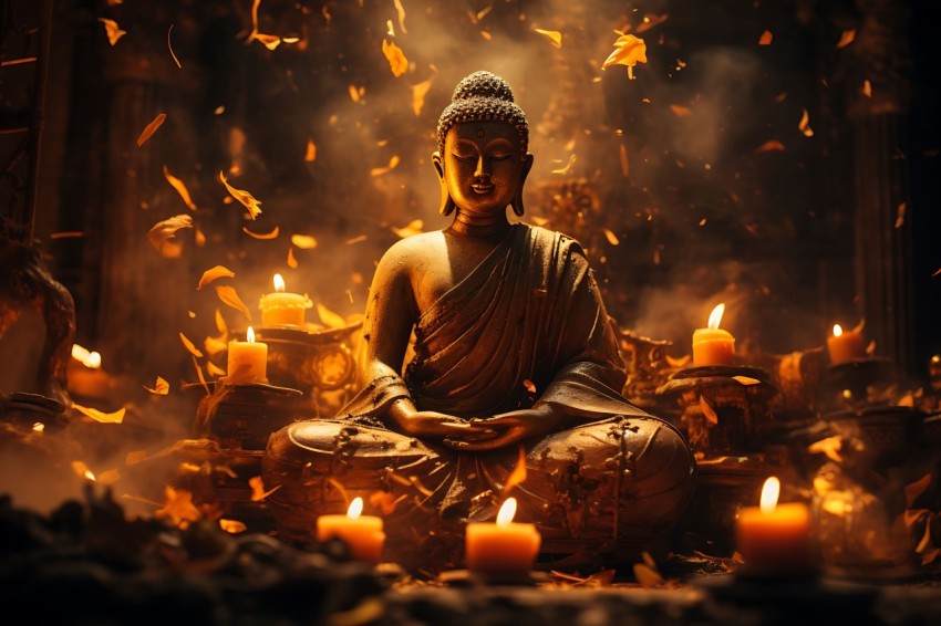 Gautam Lord Buddha Aesthetic Meditating (1030)