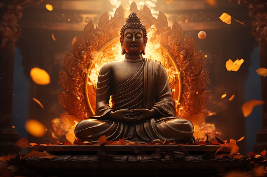 Gautam Lord Buddha Aesthetic Meditating (1044)