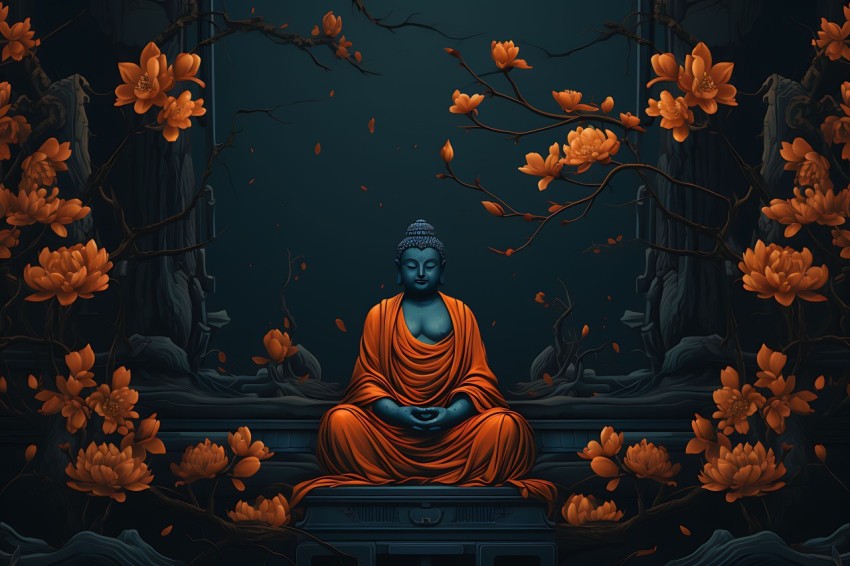 Gautam Lord Buddha Aesthetic Meditating (1096)