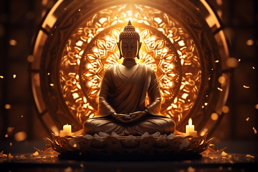 Gautam Lord Buddha Aesthetic Meditating (1093)