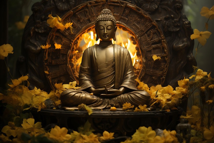 Gautam Lord Buddha Aesthetic Meditating (1054)