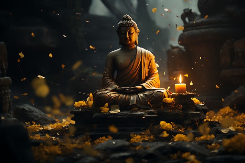Gautam Lord Buddha Aesthetic Meditating (1200)
