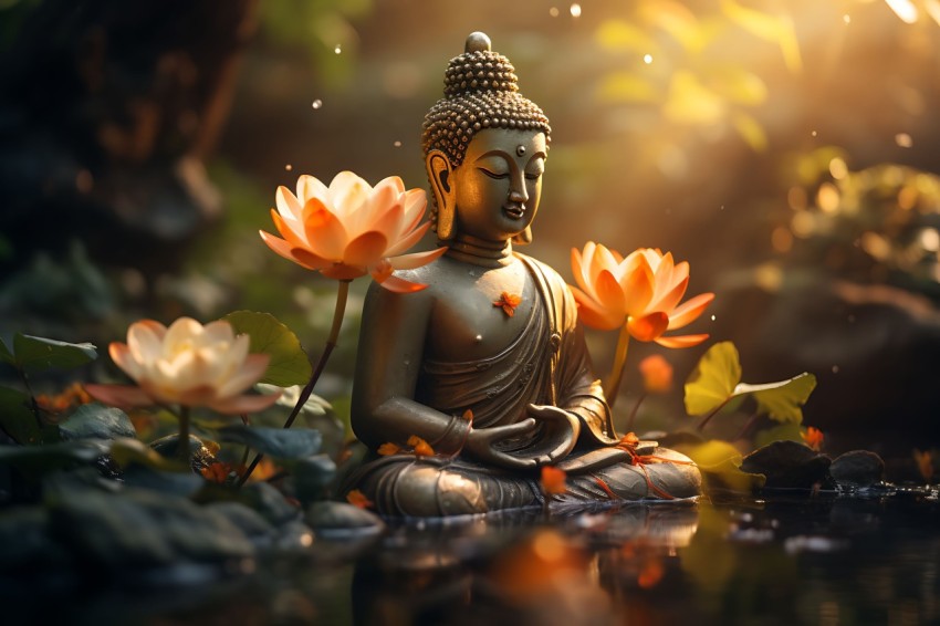 Gautam Lord Buddha Aesthetic Meditating (1198)