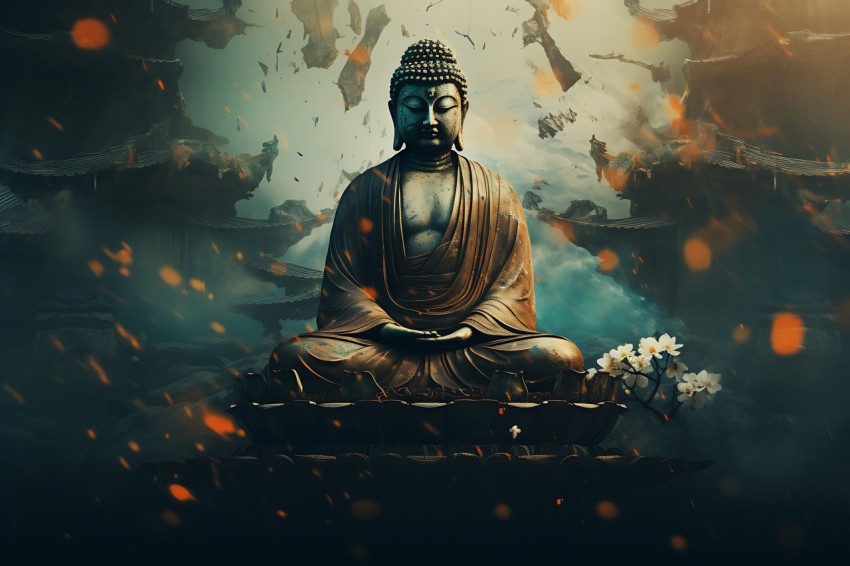 Gautam Lord Buddha Aesthetic Meditating (1194)