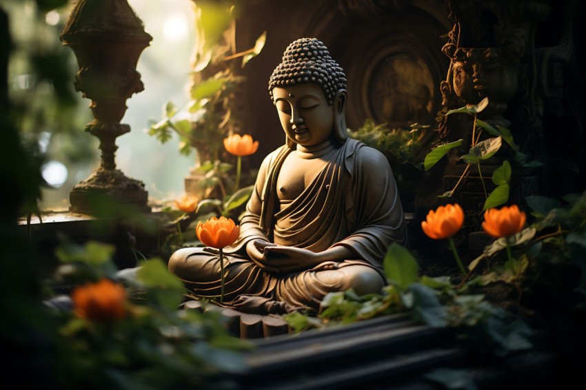 Gautam Lord Buddha Aesthetic Meditating (1187)