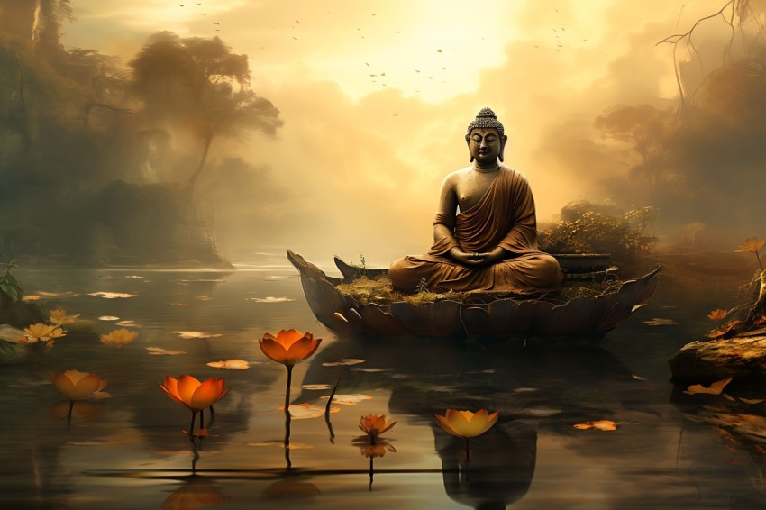 Gautam Lord Buddha Aesthetic Meditating (1113)