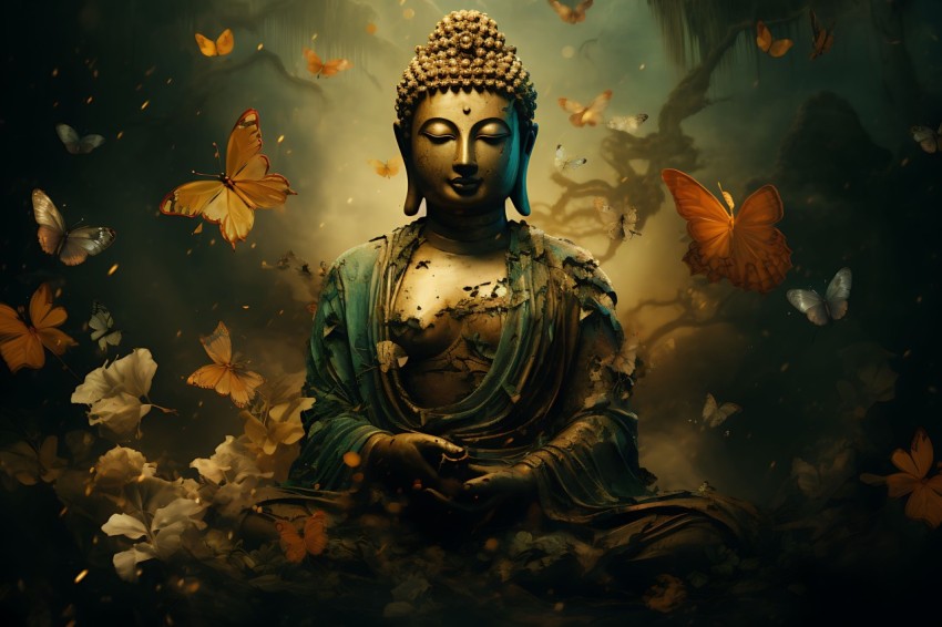 Gautam Lord Buddha Aesthetic Meditating (1172)