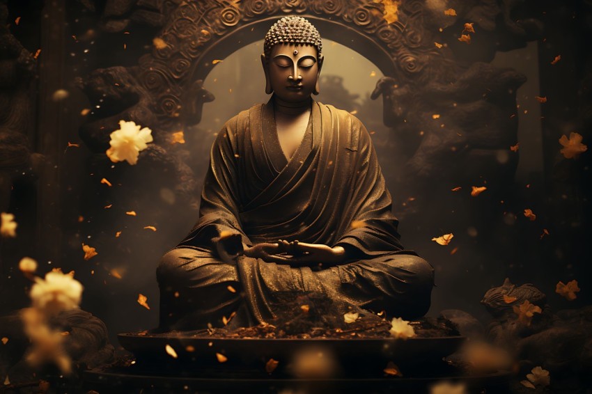 Gautam Lord Buddha Aesthetic Meditating (1112)