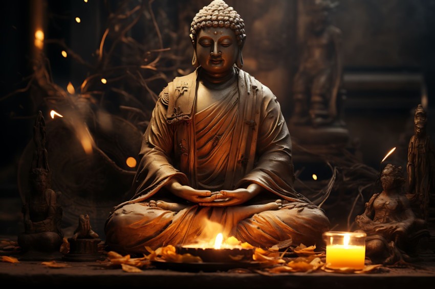 Gautam Lord Buddha Aesthetic Meditating (1156)