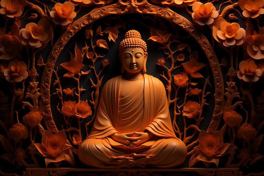 Gautam Lord Buddha Aesthetic Meditating (1162)
