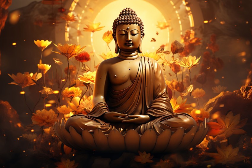 Gautam Lord Buddha Aesthetic Meditating (1195)