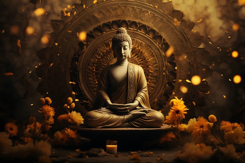 Gautam Lord Buddha Aesthetic Meditating (1118)