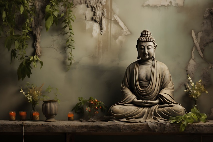 Gautam Lord Buddha Aesthetic Meditating (1223)