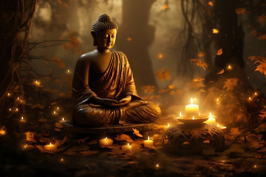 Gautam Lord Buddha Aesthetic Meditating (1208)