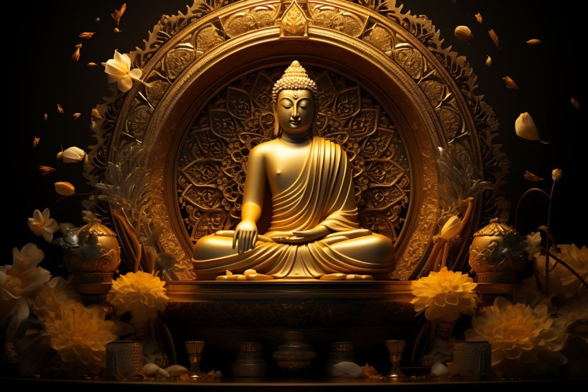Gautam Lord Buddha Aesthetic Meditating (1382)